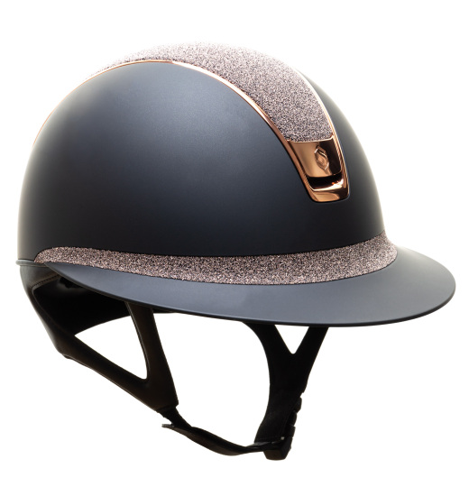 Samshield SAMSHIELD MISS SHIELD 2.0 / CRYSTAL FABRIC ROSE GOLD TOP FRONTAL / ROSE GOLD CHROME / BLACK HELMET