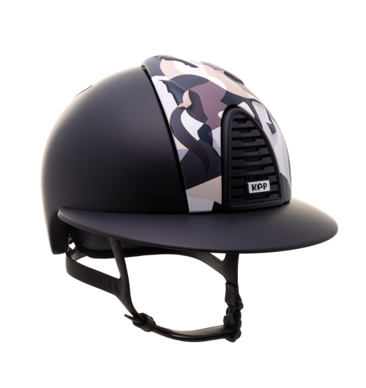 KEP Italia KEP ITALIA CROMO 2.0 TEXTILE HELMET BROWN CHINSTRAP/TEXTILE FRAME GRID SUBGRID/SILVER SHINE LOGO BROWN