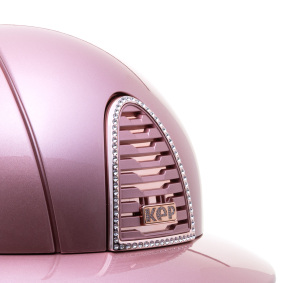 KEP ITALIA CROMO 2.0 DIAMOND HELMET POLO VISOR/BEIGE CHIN/CRYST MIRROR RG FRAME/ZIRCONI RG LOGO PINK