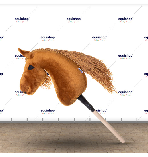 Equishop Hobby Horse HORSE ON A STICK HOBBY HORSE EQUISHOP KARMEL A3 PLUS BRIDLE FOR FREE