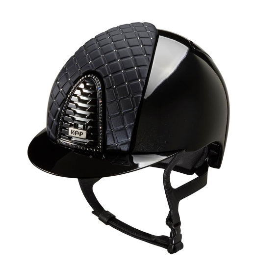 KEP Italia KEP ITALIA CROMO 2.0 POLISH METAL EQUESTRIAN HELMET MILANO SWAROVSKI BLACK