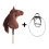 KOŃ NA PATYKU HOBBY HORSE EQUISHOP CYNAMONEK A3 PLUS OGŁOWIE GRATIS