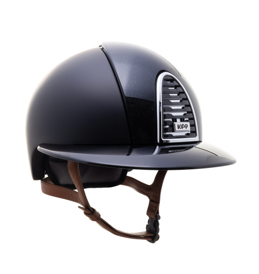 KEP Italia KEP ITALIA CROMO 2.0 TEXTILE HELMET DIAMOND FRONT/POLISH VISOR GRID/BEIGE CHIN/MIRROR SLV/SLV SHINE LOGO BLACK