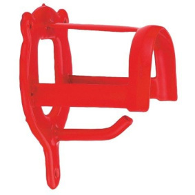 KERBL EQUESTRIAN BRIDLE HANGER METAL RED