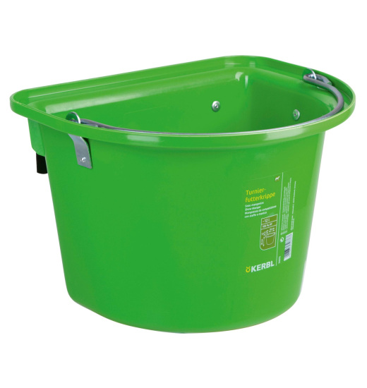 KERBL KERBL FEED BUCKET FOR HORSES 12 L LIGHT GREEN