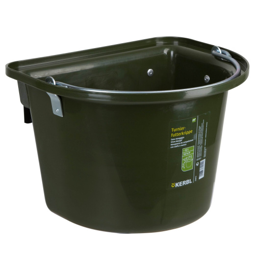 KERBL KERBL FEED BUCKET FOR HORSES 12 L OLIVE