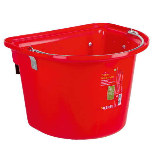 KERBL KERBL FEED BUCKET FOR HORSES 12 L RED
