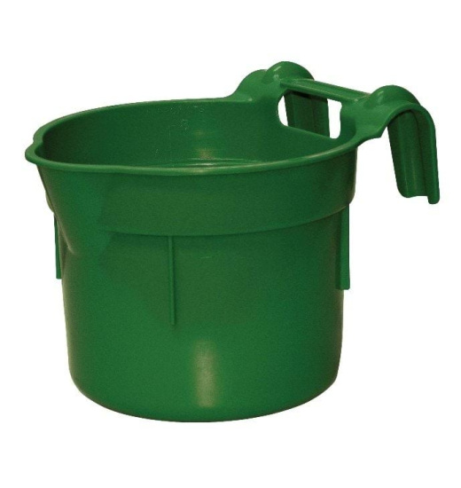 KERBL KERBL HANGON HORSE FEEDING BUCKET ROUND OLIVE 8 L