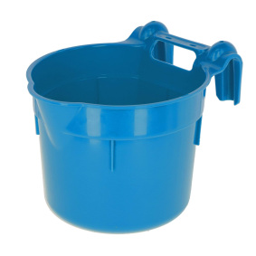 KERBL HANGON HORSE FEEDING BUCKET ROUND BLUE 8 L