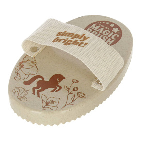 MAGIC BRUSH HORSE CURRY COMB WITH A LOOP WATERLILY 16 CM