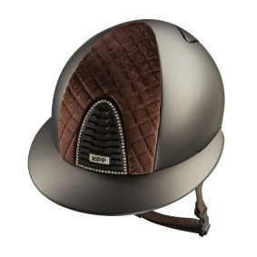 KEP ITALIA CROMO 2.0 TEXTILE EQUESTRIAN HELMET MILANO VELVET SHINING BROWN