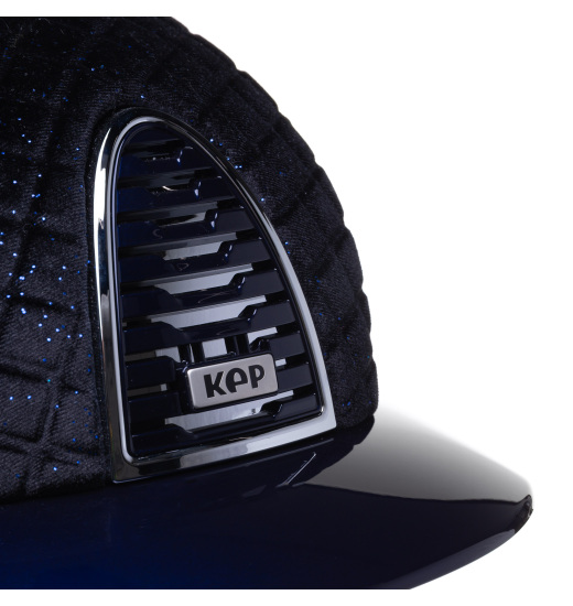 KEP Italia KEP ITALIA CROMO 2.0 POLISH METAL EQUESTRIAN HELMET MILANO VELVET SHINING BLUE NAVY