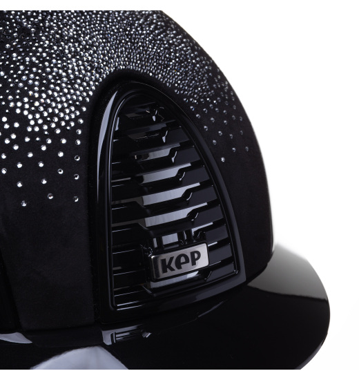 KEP Italia KEP ITALIA CROMO 2.0 POLISH HELMET SUEDE BLACK NEBULA SILV/BLACK STRAP/MIRROR SILVER/SILVER LOGO BLACK