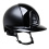 KEP ITALIA CROMO 2.0 POLISH EQUESTRIAN HELMET POLO VISOR/BLK CHIN/POLISH BLK/SILVER FRAME LOGO BLACK