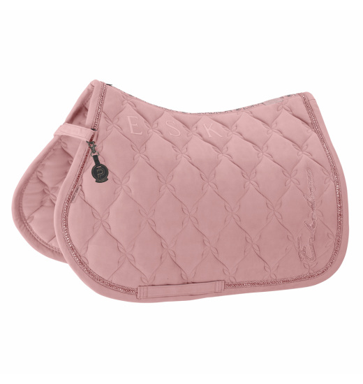 Eskadron ESKADRON VELOURS CRYSTAL RIDING SADDLE PAD PLATINUM