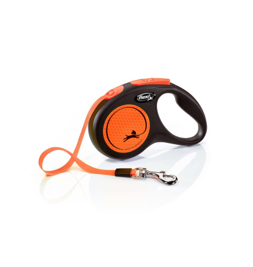 KERBL CAN AGRI DOG LEASH FLEXI CLASSIC NEON ORANGE SIZE M