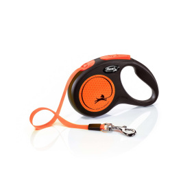 CAN AGRI DOG LEASH FLEXI CLASSIC NEON ORANGE SIZE M