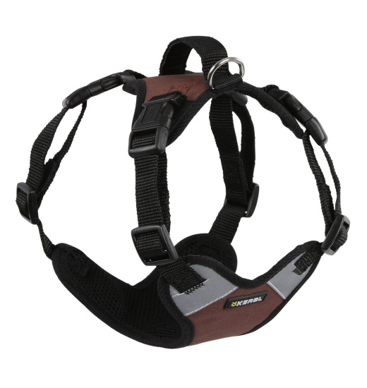 KERBL KERBL DOG HARNESS PULSIVE BROWN WITH REFLECTIVE STRIPS 56-74 CM