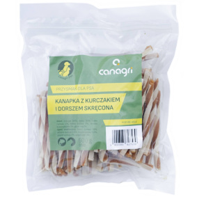 CAN AGRI DOG TREAT CHICKEN & COD SANDWICH TWISTED