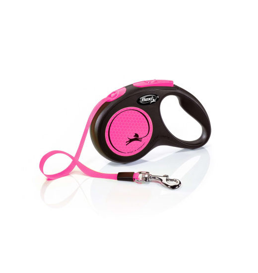 CAN AGRI CAN AGRI DOG LEASH FLEXI CLASSIC NEON PINK SIZE S
