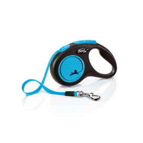 CAN AGRI DOG LEASH FLEXI CLASSIC NEON BLUE SIZE S