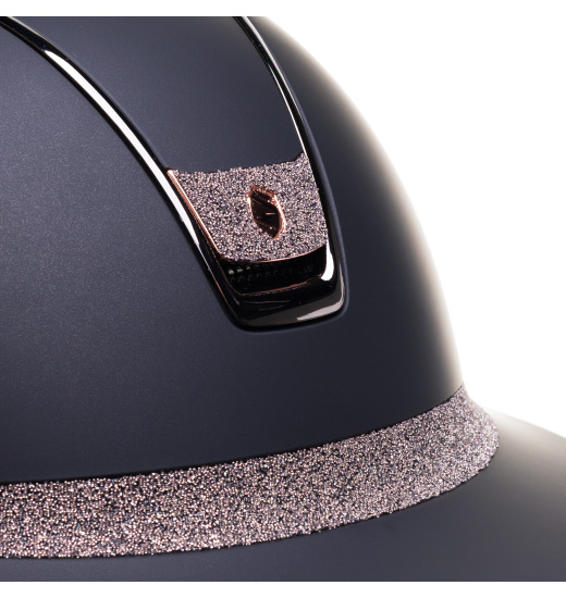 Samshield SAMSHIELD MISS SHIELD 2.0 / CRYSTAL FABRIC ROSE GOLD BLAZON FRONTAL / BLACK CHROME / BLACK HELMET