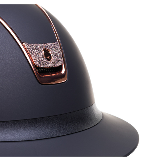 Samshield SAMSHIELD HELMET MISS SHIELD 2.0 / CRYSTAL FABRIC ROSE GOLD BLAZON / ROSE GOLD CHROME / BLACK