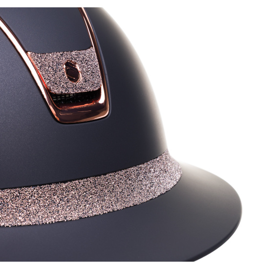Samshield SAMSHIELD MISS SHIELD 2.0 / CRYSTAL FABRIC ROSE GOLD BLAZON FRONTAL / ROSE GOLD CHROME / BLACK HELMET