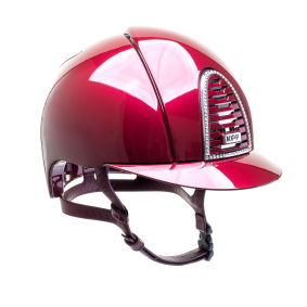 KEP ITALIA CROMO 2.0 METAL KASK POLO VISOR/BORDEAUX CHIN/CRYST MIRROR CHROMO FRAME/SILVER SHINE LOGO BORDOWY