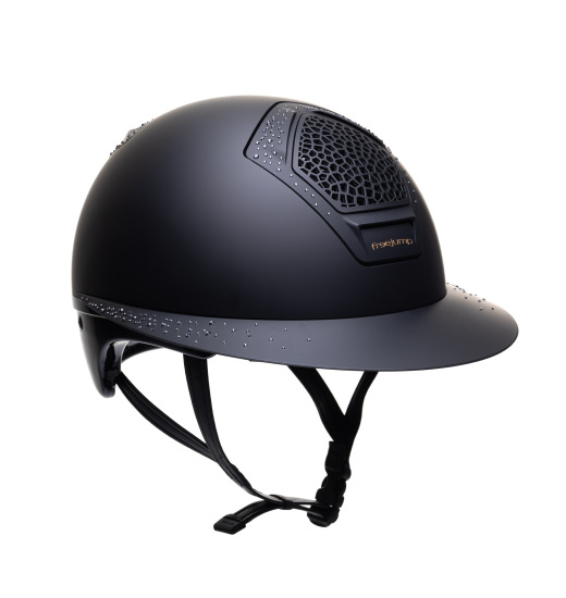 Freejump FREEJUMP VORONOI EQUESTRIAN HELMET MATTE WITH WIDE VISOR FULL CRYSTALS