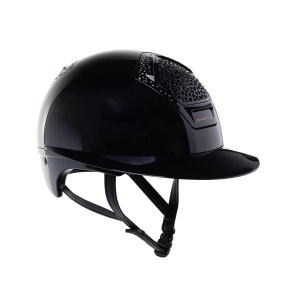 FREEJUMP VORONOI EQUESTRIAN HELMET GLOSSY WITH WIDE VISOR CRYSTALS