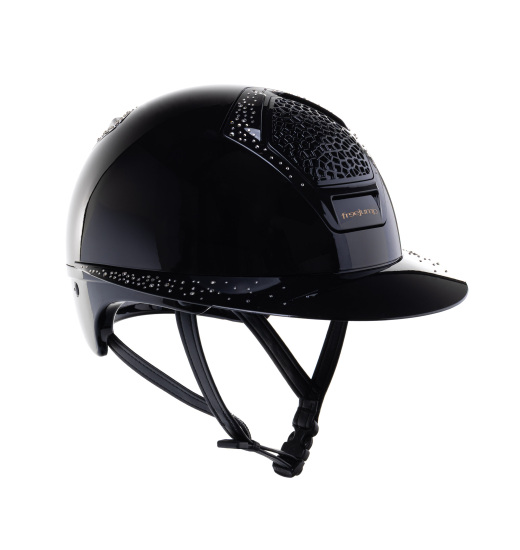 Freejump FREEJUMP VORONOI EQUESTRIAN HELMET GLOSSY WITH WIDE VISOR FULL CRYSTALS