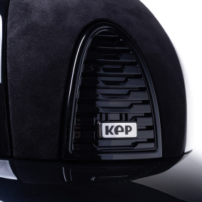 KEP ITALIA CROMO 2.0 POLISH RIDING HELMETS SUEDE FRONT / BEIGE CHIN BLACK