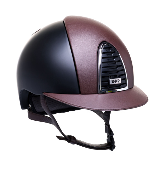 KEP Italia KEP ITALIA CROMO 2.0 TEXTILE CHROME/BROWN LEATHER INSERTS VISOR CHIN BLACK HELMET