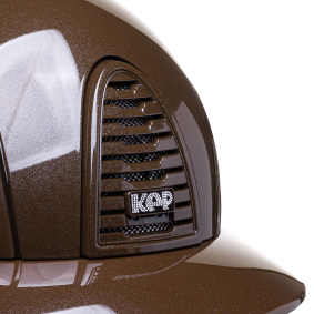 KEP ITALIA CROMO 2.0 DIAMOND KASK JEŹDZIECKI WHITE CRYSTALS SUEDE BRĄZOWY