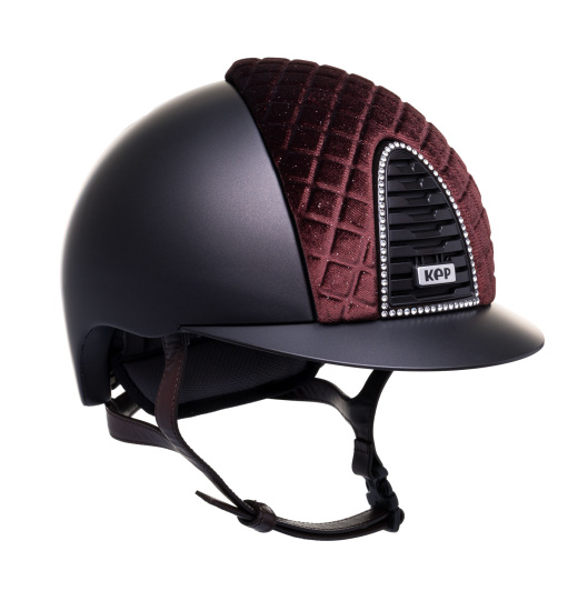 KEP Italia KEP ITALIA CROMO 2.0 TEXTILE MILANO VELVET SHINE/CRYSTALS SILVER NIGHT BROWN HELMET