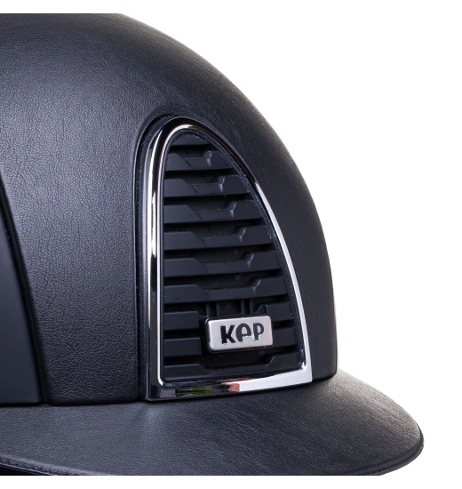 KEP Italia KEP ITALIA CROMO 2.0 TEXTILE KASK JEŹDZIECKI CHROME/LEATHER INSERTS VISOR CZARNY
