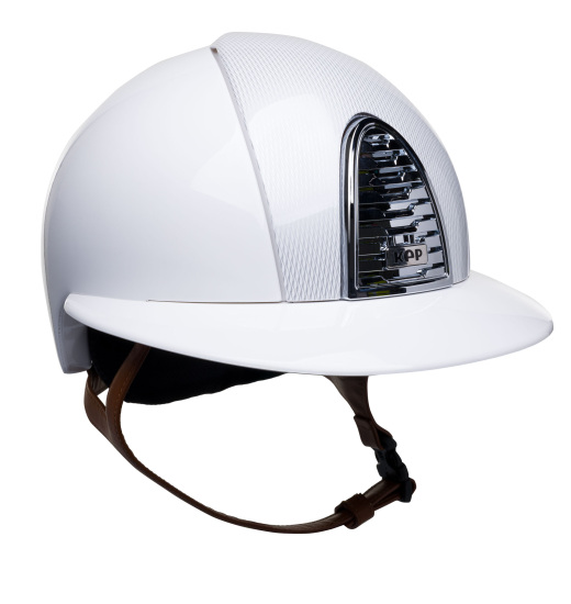 KEP Italia KEP ITALIA CROMO 2.0 POLISH KASK JEŹDZIECKI CUBICATO TWIST STRIPE BIAŁY