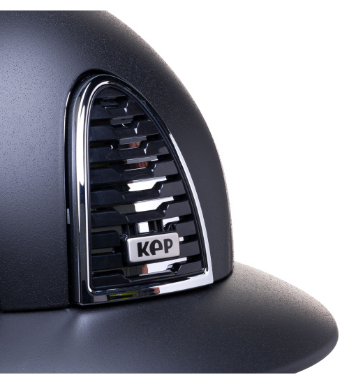 KEP Italia KEP ITALIA CROMO 2.0 TEXTURED RIDING HELMET WITH POLO VISOR BLACK