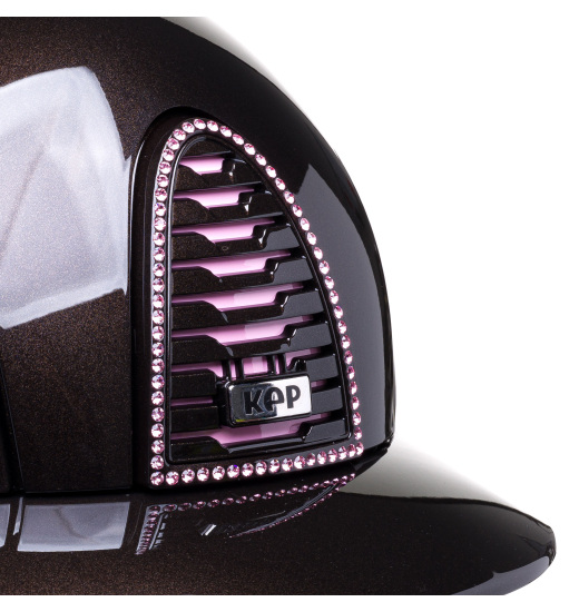 KEP Italia KEP ITALIA CROMO 2.0 POLISH CRYSTALS LIGHT ROSE/BEIGE CHIN/METAL PINK BROWN HELMET