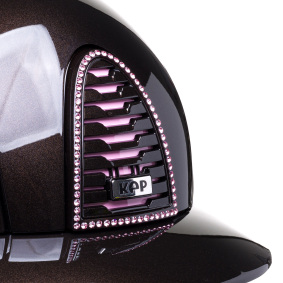 KEP ITALIA CROMO 2.0 POLISH CRYSTALS LIGHT ROSE/BEIGE CHIN/METAL PINK BROWN HELMET