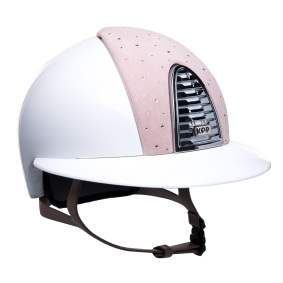 KEP ITALIA CROMO 2.0 POLISH SUEDE POWDER DROP CRYSTAL/POWDER CHIN/MIRROR SLV WHITE HELMET