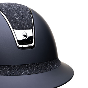 SAMSHIELD KASK MISS SHIELD 2.0 SHADOWMATT / SHINY CRYSTAL FABRIC / 5 SWAROVSKI JETH / CZARNY