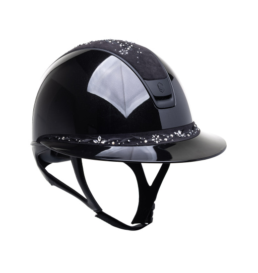 Samshield SAMSHIELD MISS SHIELD 2.0 SHADOWGLOSSY / ELEGANT FLOWER SWARO JEWELLERY / MATT FRAME / BLACK HELMET