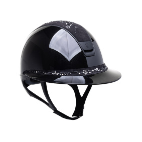 SAMSHIELD MISS SHIELD 2.0 SHADOWGLOSSY / ELEGANT FLOWER SWARO JEWELLERY / MATT FRAME / BLACK HELMET