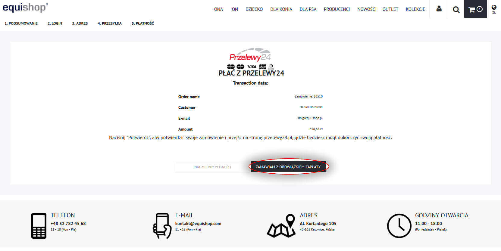 Zamówienie z obowiązkiem zapłaty